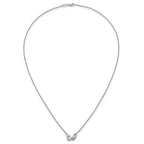 True Origin 14K White Gold 1 5/8 carat Lab Grown Diamond VS+ F+ 18 in Complete Two Stone Necklace