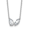 True Origin 14K White Gold 1 5/8 carat Lab Grown Diamond VS+ F+ 18 in Complete Two Stone Necklace