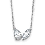 True Origin 14K White Gold 1 5/8 carat Lab Grown Diamond VS+ F+ 18 in Complete Two Stone Necklace