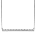 14k White Gold 1 carat Lab Grown Diamond VS/SI+ G+ 18 inch Bar Necklace