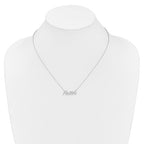 14k White Gold 1/4 carat Diamond FAITH Script 18 inch Necklace