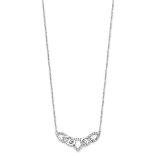 14k White Gold 1/2 carat Lab Grown Diamond VS/SI+ G+ 18 inch Fashion Teardrop Necklace