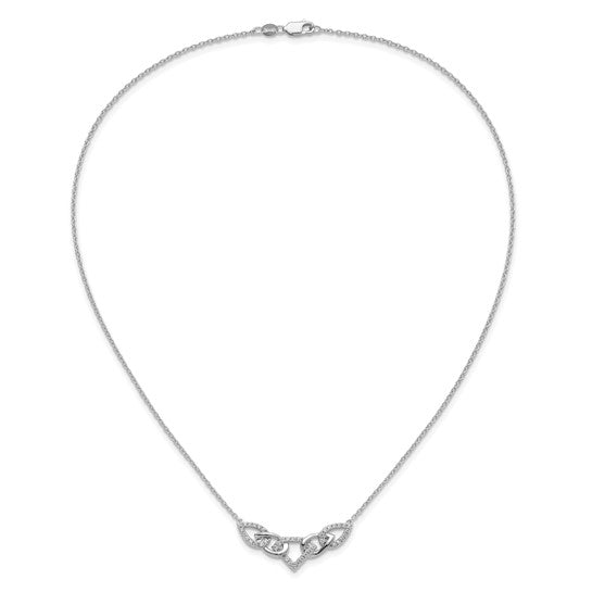 14k White Gold 1/2 carat Lab Grown Diamond VS/SI+ G+ 18 inch Fashion Teardrop Necklace
