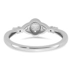 14k White Gold Complete Diamond Cluster Oval Engagement Ring