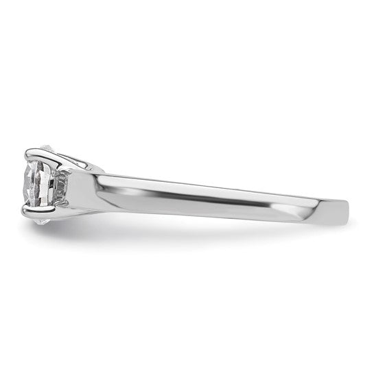 14k White Gold 3/4 carat (5.80 mm) 4-Prong Round Solitaire Engagement Ring Mounting