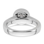 14k White Gold 2 carat (8.20 mm) Bezel Round Solitaire Engagement Ring Mounting