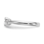14k White Gold 1 carat (7x5mm) 4-Prong Oval Solitaire Engagement Ring Mounting