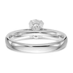 14k White Gold 1 carat (7x5mm) 4-Prong Oval Solitaire Engagement Ring Mounting