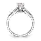 14k White Gold Peg Set 4.5mm Wide Solitaire Engagement Ring Mounting