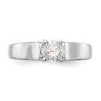 14k White Gold Peg Set 4.5mm Wide Solitaire Engagement Ring Mounting