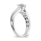 14k White Gold Peg Set 4.5mm Wide Solitaire Engagement Ring Mounting