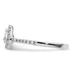 Pear Halo Diamond Semi-mount Engagement Rings