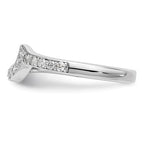 14k White Gold 1/5 carat Lab Grown Diamond VS/SI+ G+ Complete Wedding Band