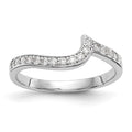 14k White Gold 1/5 carat Lab Grown Diamond VS/SI+ G+ Complete Wedding Band