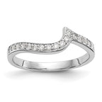14k White Gold 1/5 carat Lab Grown Diamond VS/SI+ G+ Complete Wedding Band
