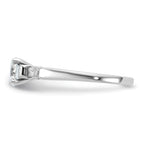 3 Stone Peg Set Semi-Mount Engagement Rings