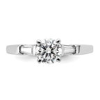 3 Stone Peg Set Semi-Mount Engagement Rings