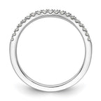 14k White Gold 1/5 carat Diamond Contoured Complete Wedding Band