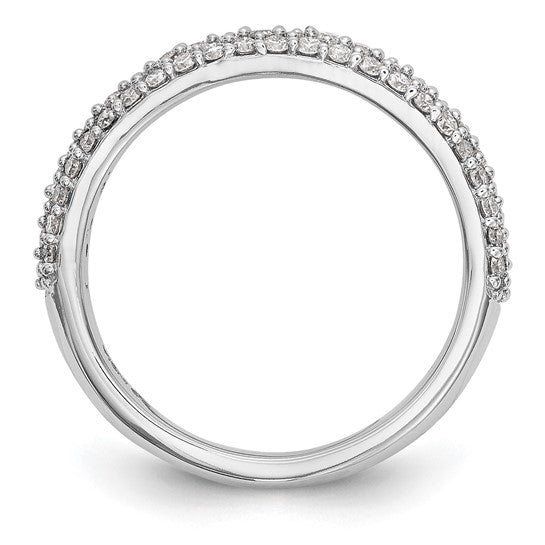 14K White Gold Micro Pave 1/2 carat Complete Diamond Band
