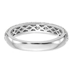 14K White Gold Micro Pave 1/2 carat Complete Diamond Band