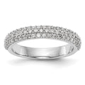 14K White Gold Micro Pave 1/2 carat Complete Diamond Band