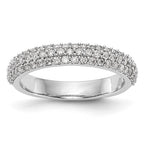 14K White Gold Micro Pave 1/2 carat Complete Diamond Band