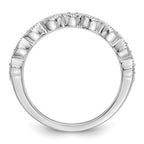 14K White Gold 1/10 carat Diamond Complete Wedding Band
