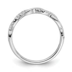 14k White Gold 1/8 carat Lab Grown Diamond VS/SI+ G+ Complete Twist Wedding Band