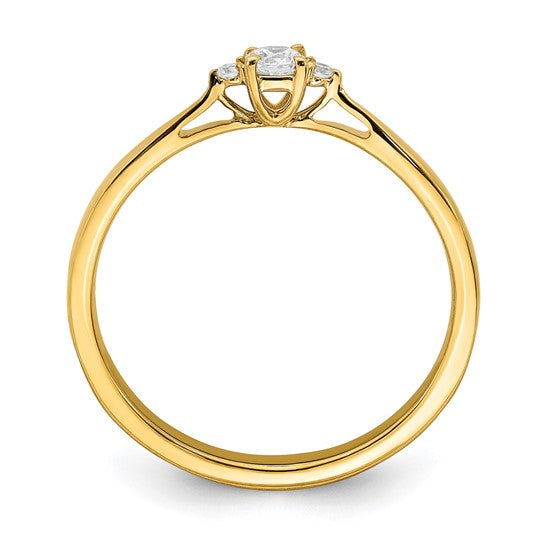 First Promise 14k 1/8 carat Lab Grown Diamond VS/SI+ G+ Complete Petite Engagement Ring