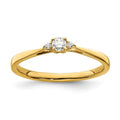 First Promise 14k 1/8 carat Lab Grown Diamond VS/SI+ G+ Complete Petite Engagement Ring