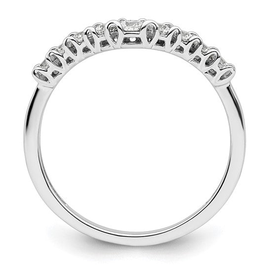 14k White Gold 3/8 carat Lab Grown Diamond VS/SI+ G+ Complete Concaved Band