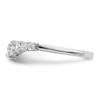 14k White Gold 3/8 carat Lab Grown Diamond VS/SI+ G+ Complete Concaved Band