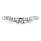 14k White Gold 3/8 carat Lab Grown Diamond VS/SI+ G+ Complete Concaved Band