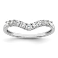 14k White Gold 3/8 carat Lab Grown Diamond VS/SI+ G+ Complete Concaved Band