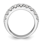 14k White Gold 2 7/8 carat Lab Grown Diamond VS/SI+ G+ Complete Double Row Fashion Band