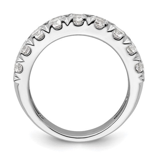 14k White Gold 2 7/8 carat Lab Grown Diamond VS/SI+ G+ Complete Double Row Fashion Band