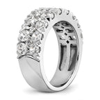 14k White Gold 2 7/8 carat Lab Grown Diamond VS/SI+ G+ Complete Double Row Fashion Band