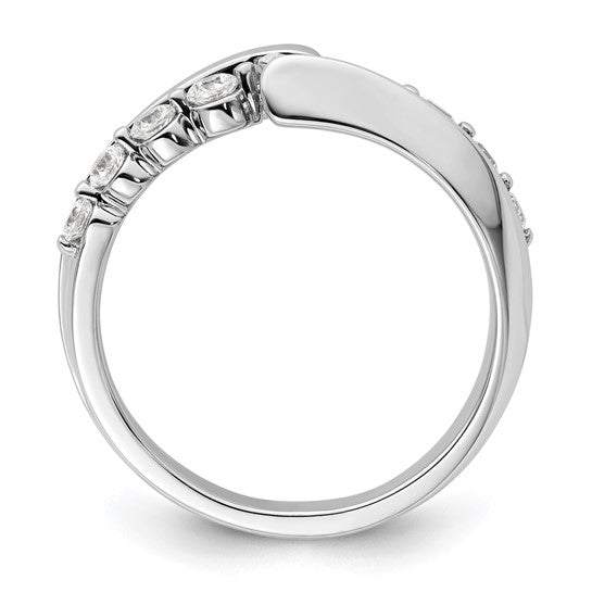 14k White Gold 1/2 carat Lab Grown Diamond VS/SI+ G+ Complete Band