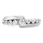 14k White Gold 1/2 carat Lab Grown Diamond VS/SI+ G+ Complete Band