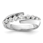 14k White Gold 1/2 carat Lab Grown Diamond VS/SI+ G+ Complete Band
