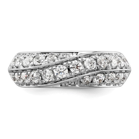 14k White Gold 1 carat Lab Grown Diamond VS/SI+ G+ Complete Band