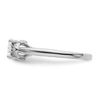 14k White Gold 1/20 carat Lab Grown Diamond VS/SI+ G+ 1 carat Center East-West Oval Semi Mount Engagement Ring