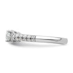 14k White Gold 1/3 carat Lab Grown Diamond VS/SI+ G+ 1 carat Center East-West Marquise Semi Mount Engagement Ring