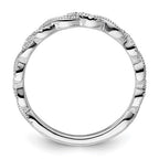 14k White Gold 1/6 carat Lab Grown Diamond VS/SI+ G+ Complete Wedding Band