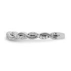 14k White Gold 1/6 carat Lab Grown Diamond VS/SI+ G+ Complete Wedding Band