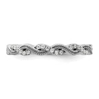 14k White Gold 1/6 carat Lab Grown Diamond VS/SI+ G+ Complete Wedding Band