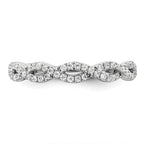 14k White Gold 3/8 carat Lab Grown Diamond VS/SI+ G+ Complete Wedding Band