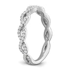 14k White Gold 3/8 carat Lab Grown Diamond VS/SI+ G+ Complete Wedding Band