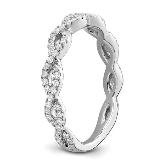 14k White Gold 3/8 carat Lab Grown Diamond VS/SI+ G+ Complete Wedding Band