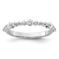 14k White Gold 1/2 carat Lab Grown Diamond VS/SI+ G+ Complete Fashion Band